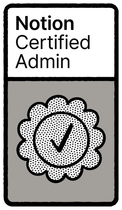Notion Certified Admin badge